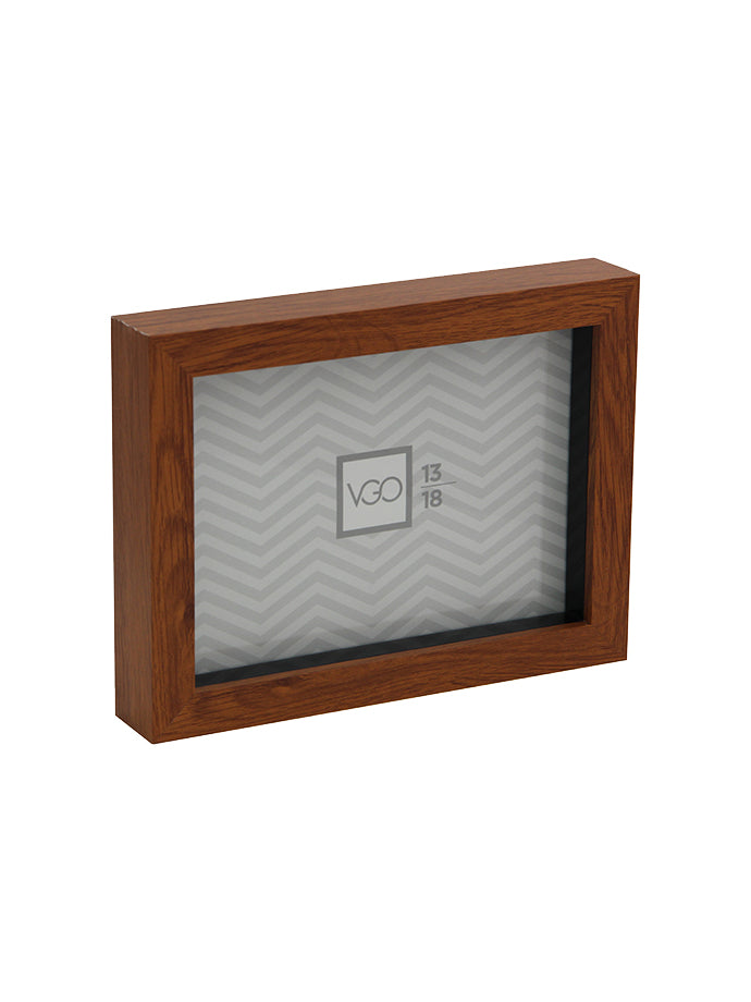 Marco de plástico símil madera shadow box (15 mm)