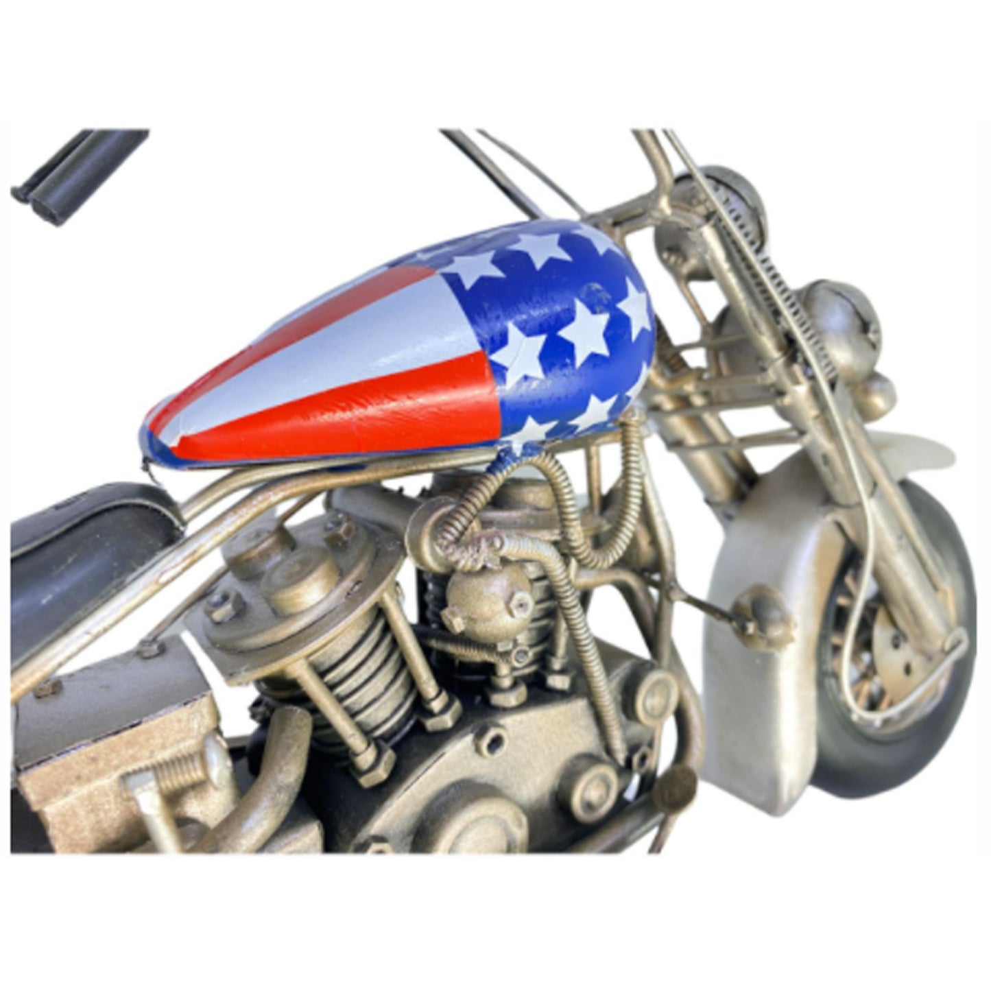 Adorno metálico moto vintage 38x12x20 cm.