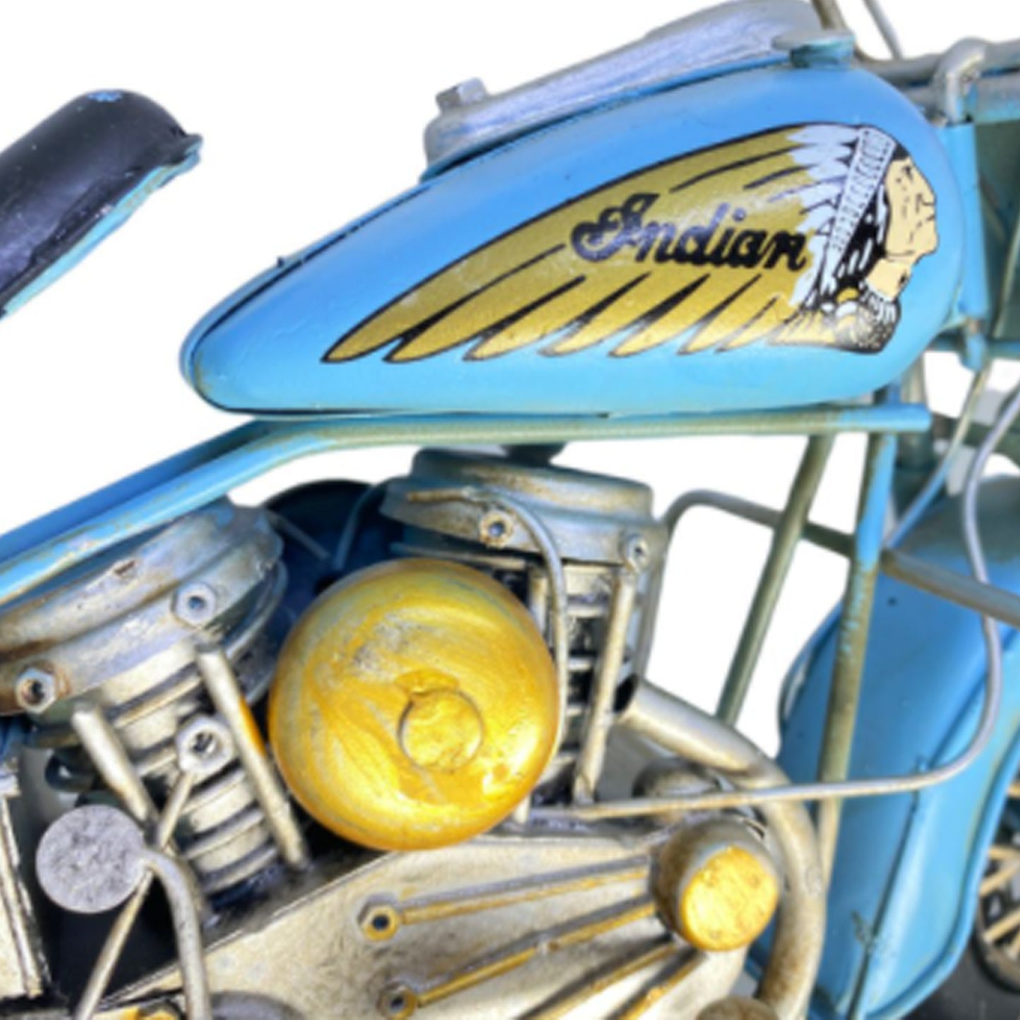 Adorno metálico moto vintage 36x13x20 cm.