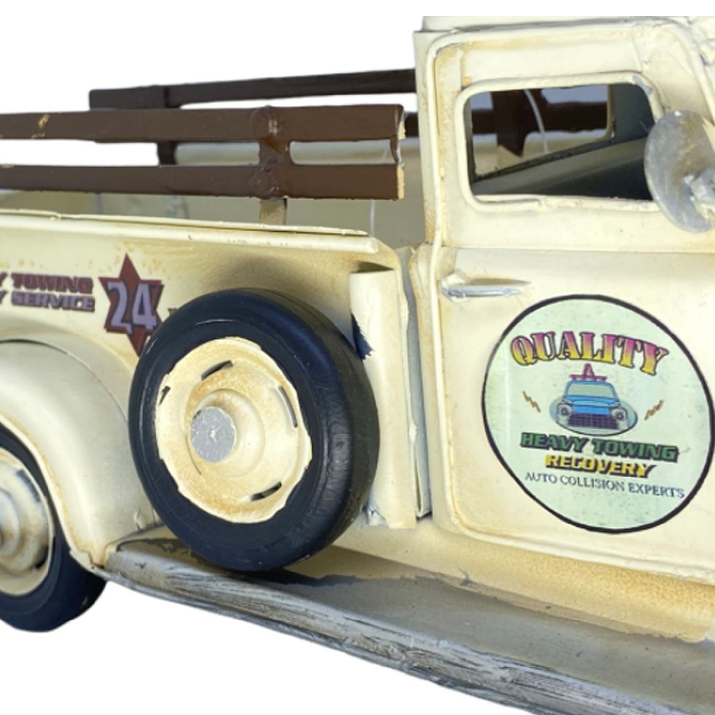 Adorno metálico camioneta vintage 29x12x11 cm.