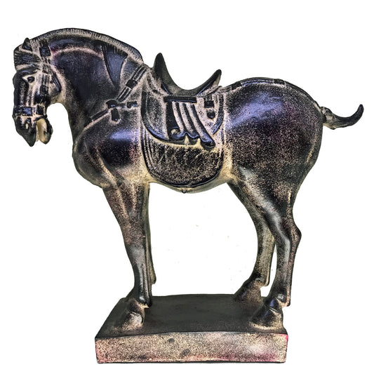 Adorno resina caballo 39x35x14 cm.
