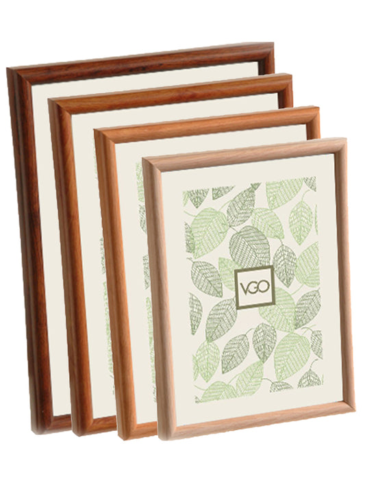 Marco plástico redondeado de terminacion madera