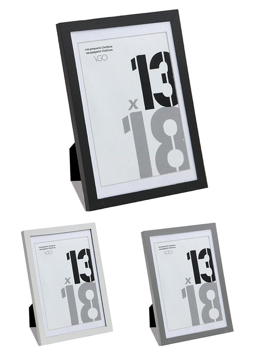 Marco plástico simple con paspartú