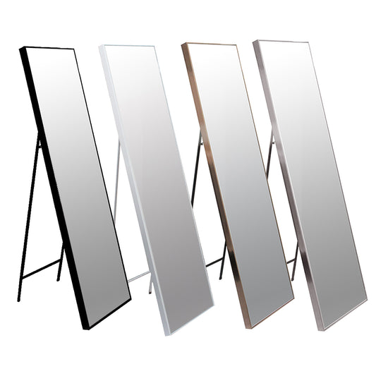 Espejo con marco de aluminio para piso