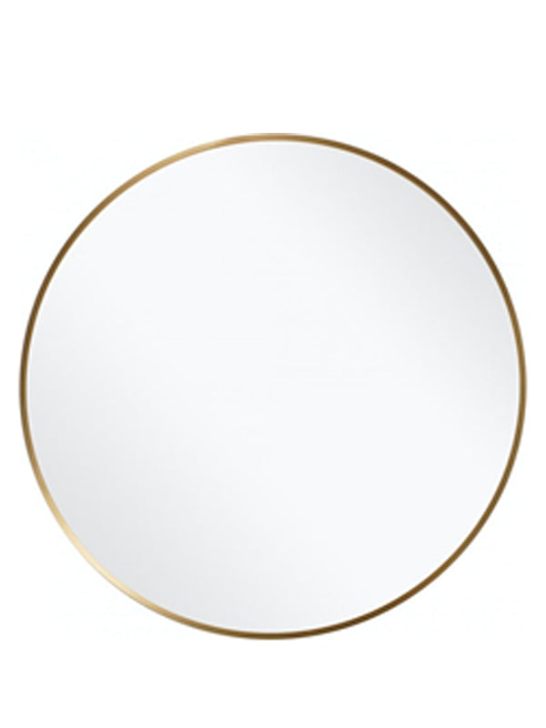 Espejo metálico circular Dorado
