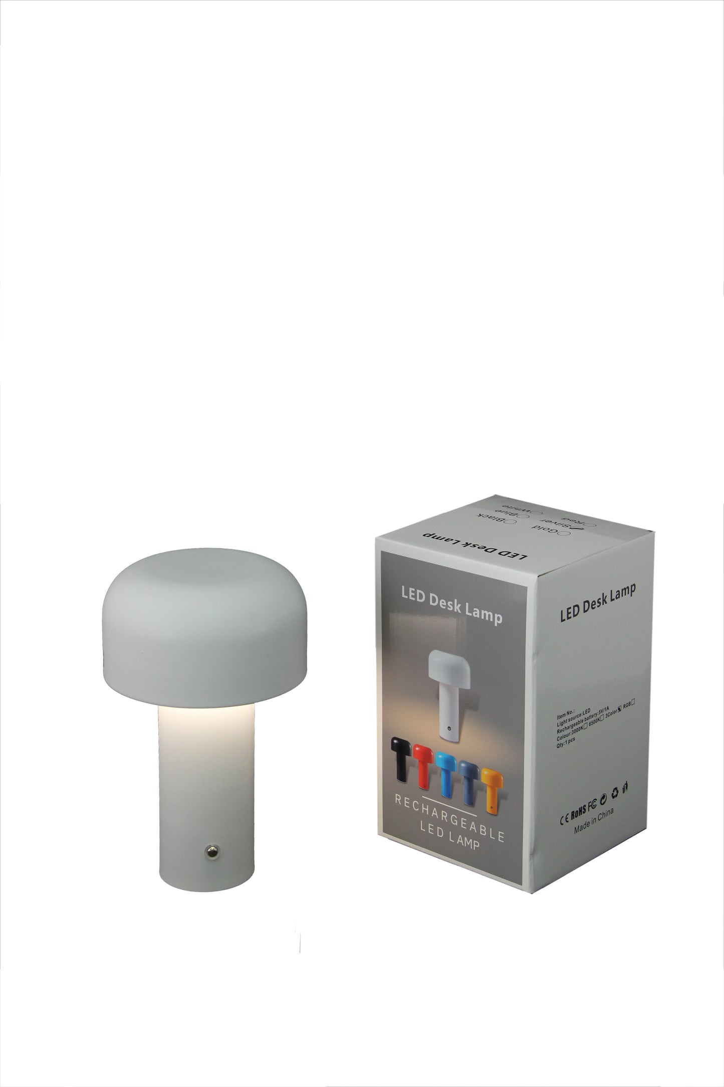 Lámpara de mesa al tacto. Recargable usb. 3 Tonos de luz