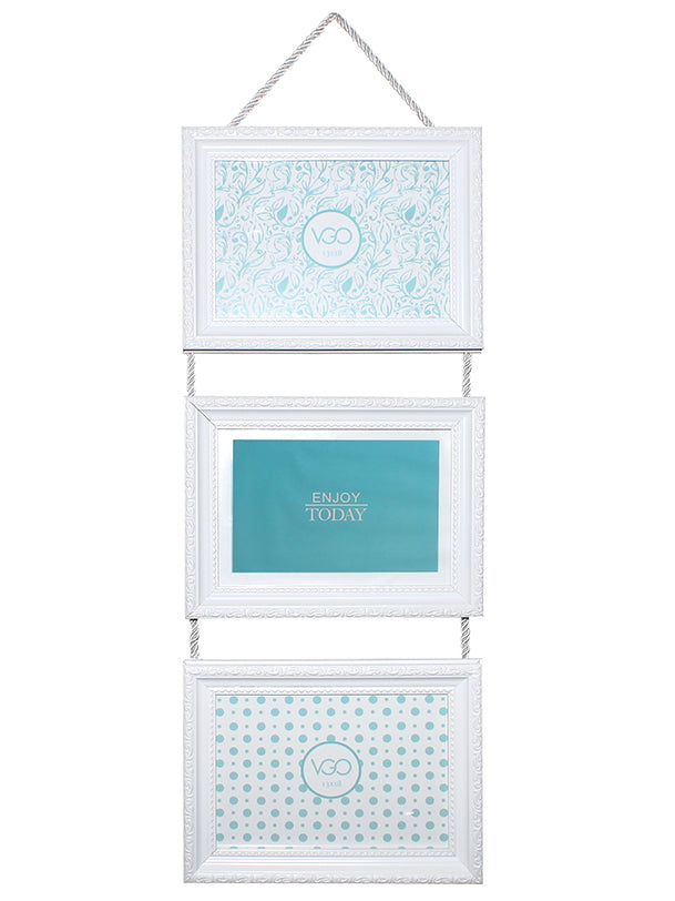 Marco triple con soga para colgar