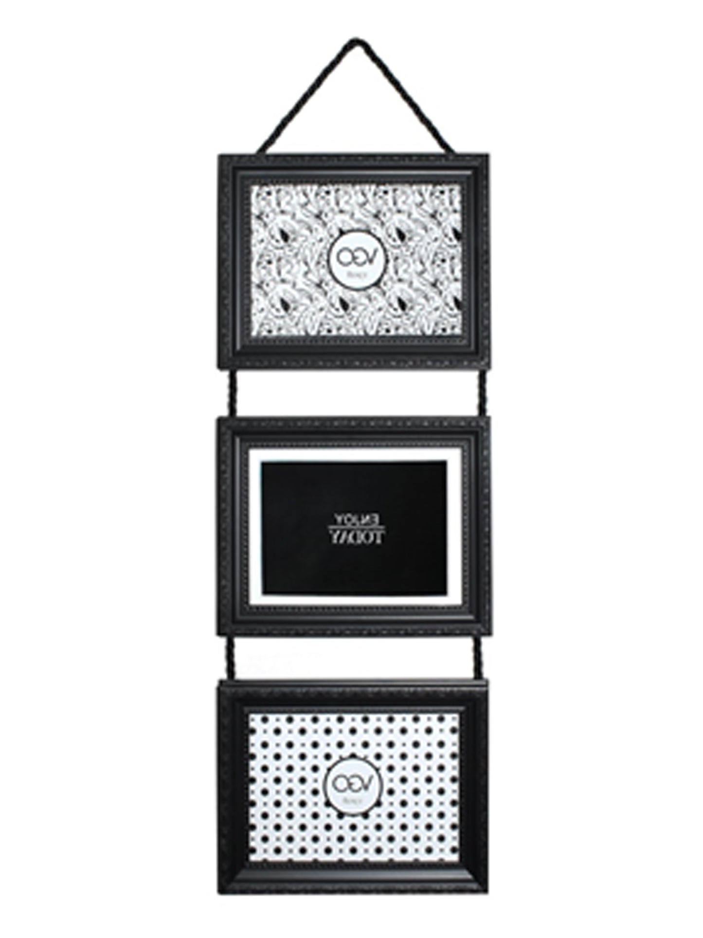 Marco triple con soga para colgar