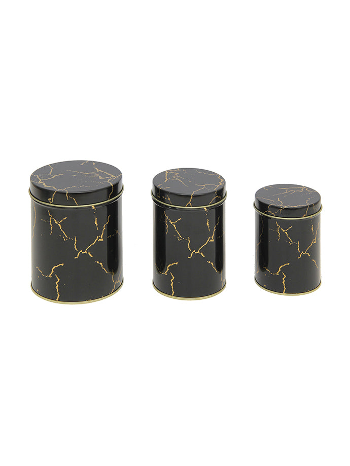 Set de 3 latas metálicas 11-13-14 cm.