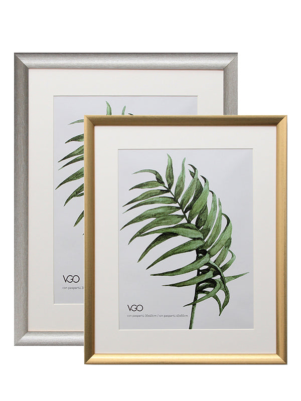 Marcos madera brilloso con paspartú