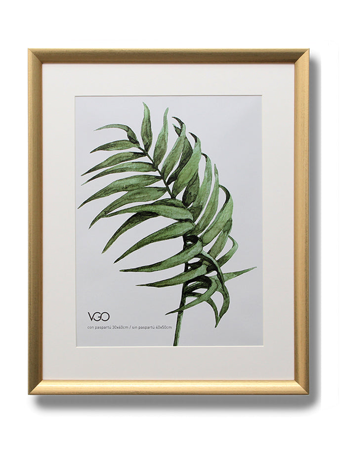 Marcos madera brilloso con paspartú