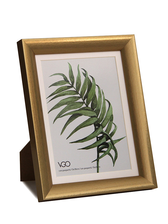 Marcos madera brilloso con paspartú