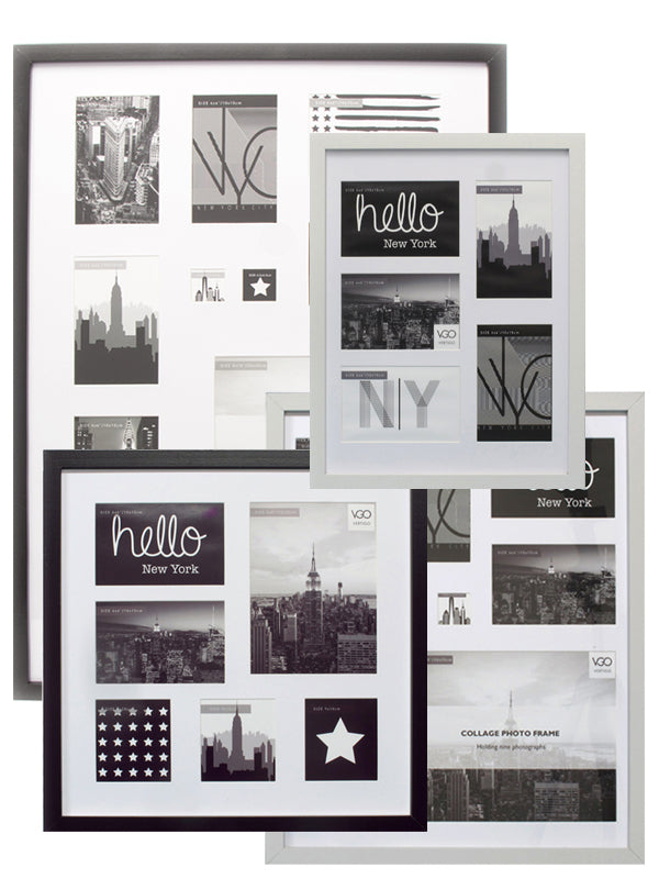 Marcos de madera collage con paspartú