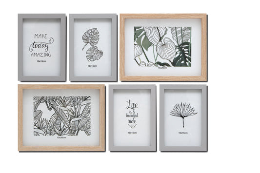 Set de 6 marcos para fotos combinados