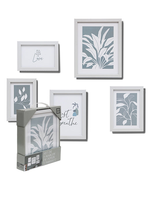 Set de 5 marcos para fotos natural