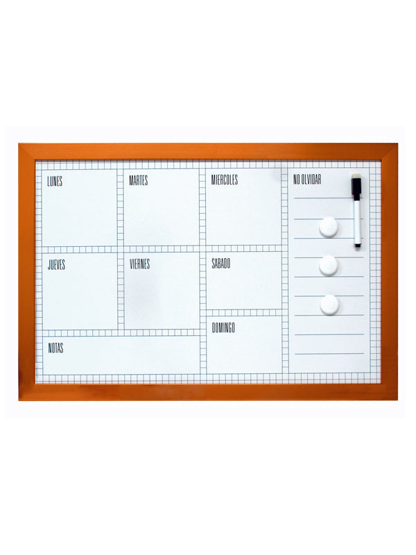 Pizarra organizadora semanal