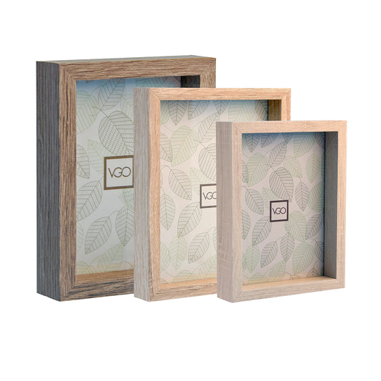 Marco plástico símil madera Box