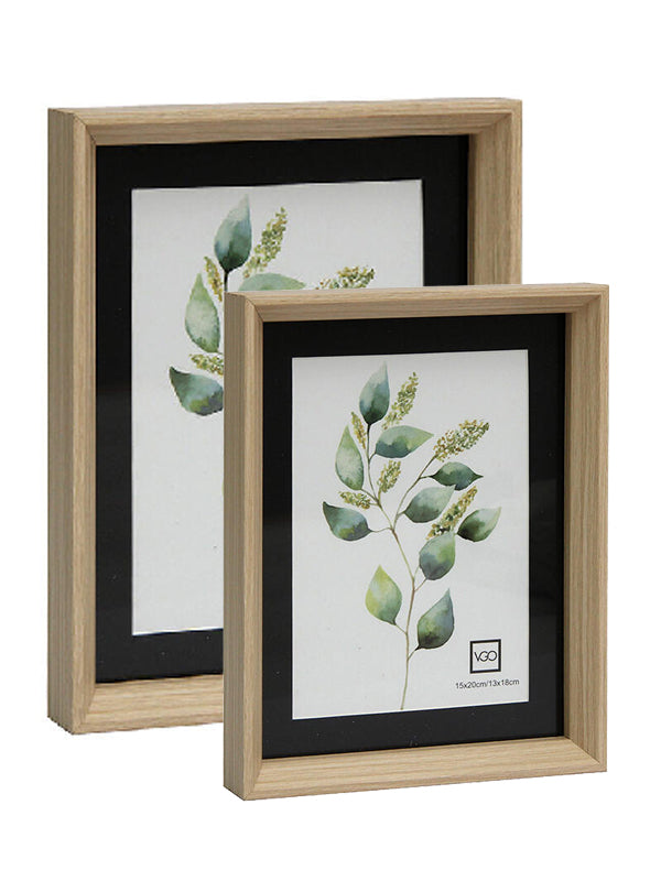 Marcos madera con paspartú negro