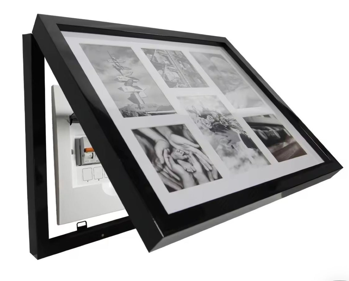 Marco múltiple 37x31 con bisagra cubre tablero eléctrico