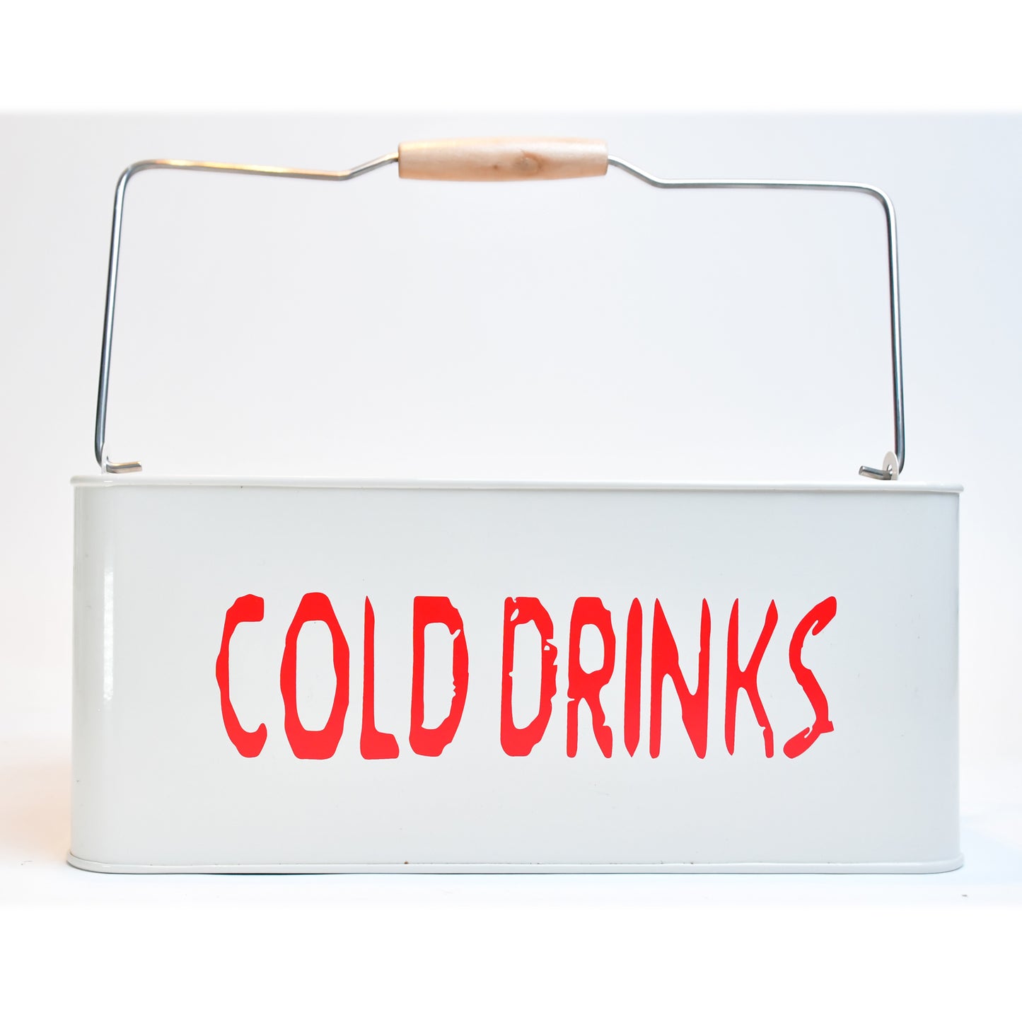 Porta botellas metálico con manija