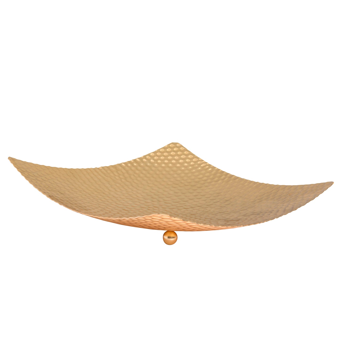 Bandeja recepcion metálica dorada