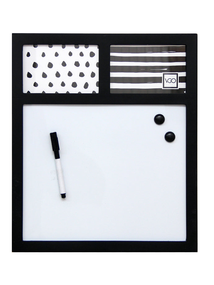 Pizarra organizadora con marcos para fotos