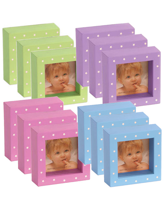 Set de 3 marcos mini box  plático color