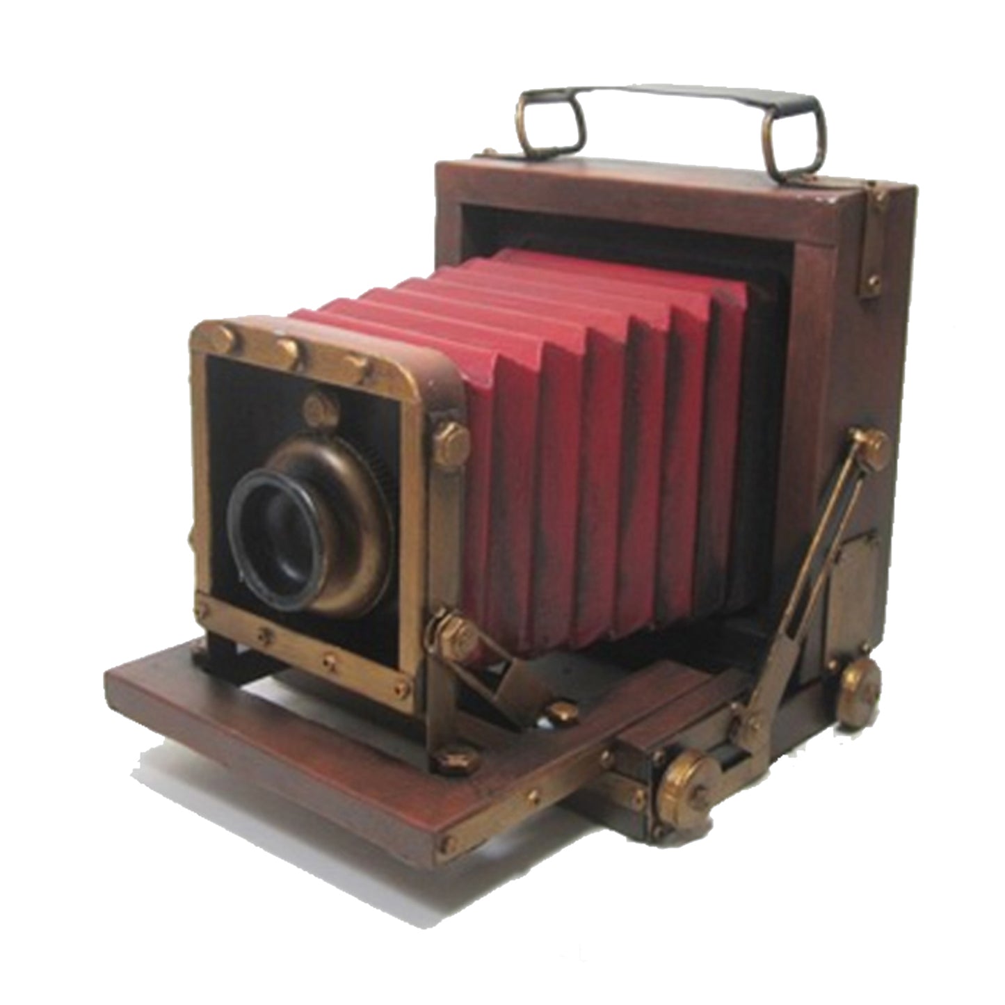 Adorno metálico cámara vintage 19x17x17 cm.