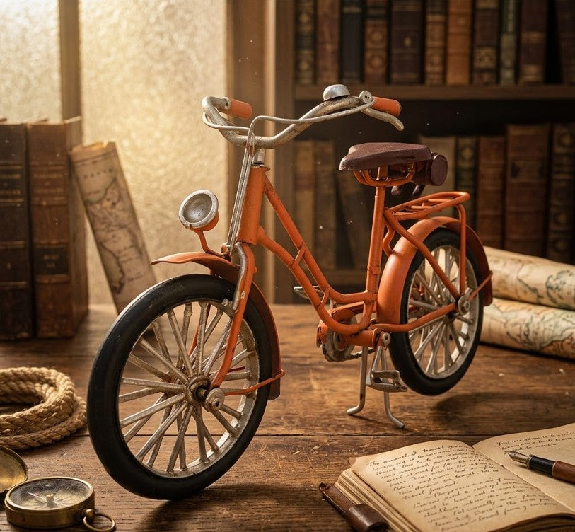 Adorno metálico bicicleta vintage 23x8x13 cm.