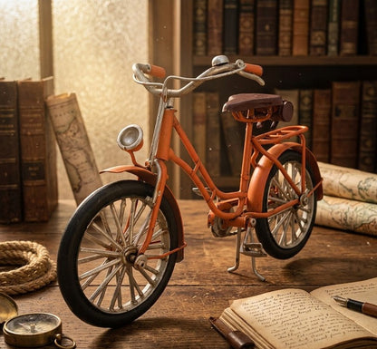 Adorno metálico bicicleta vintage 23x8x13 cm.