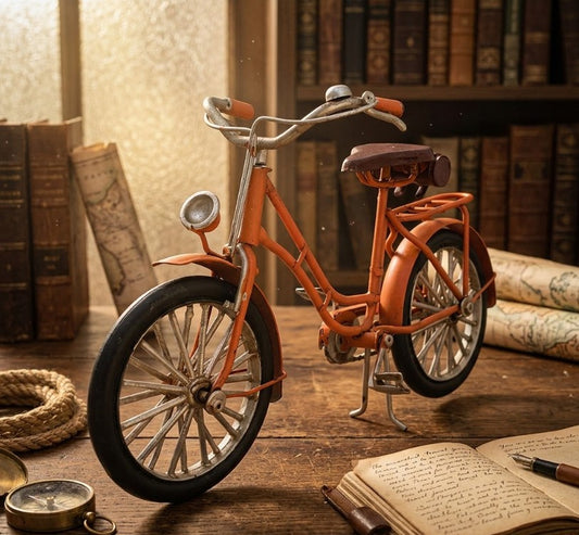 Adorno metálico bicicleta vintage 23x8x13 cm.