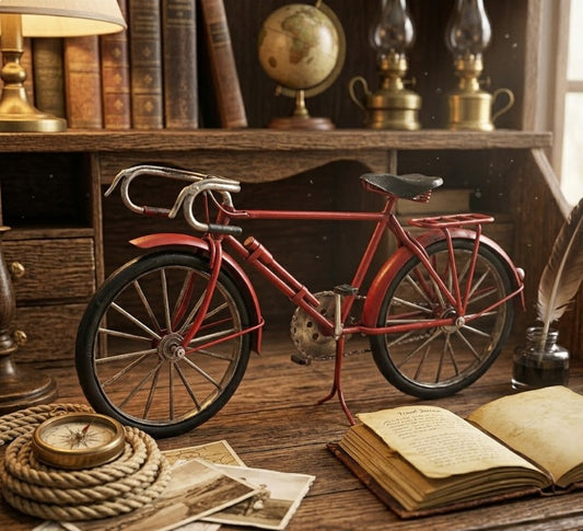 Adorno metálico bicicleta vintage 30x17x7 cm.