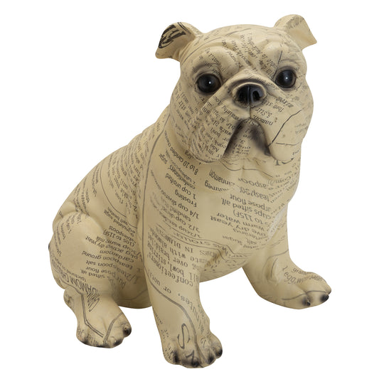 Adorno resina bulldog 23x17x22 cm.