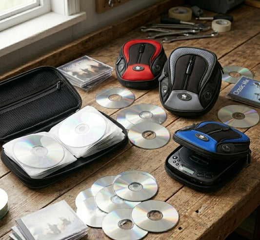 Porta disckman mas 12 CDs combinados