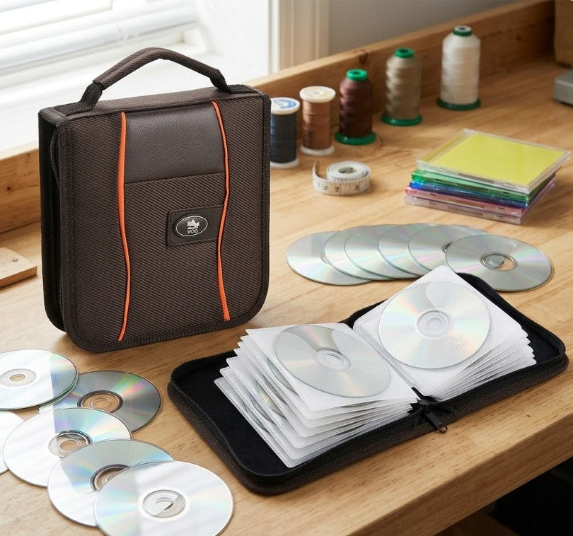 Porta 24 CDs con cierre combinados