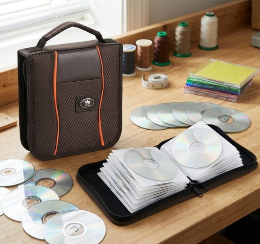 Porta 24 CDs con cierre combinados