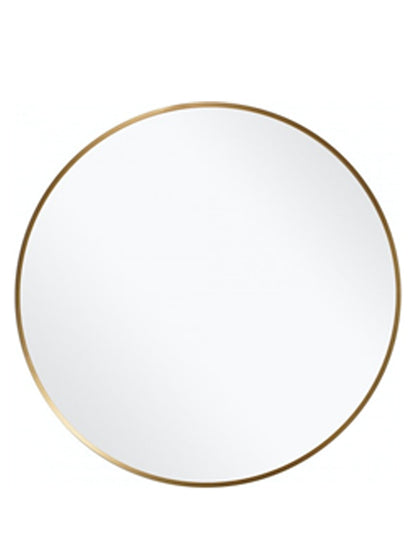 Espejo metálico circular Dorado