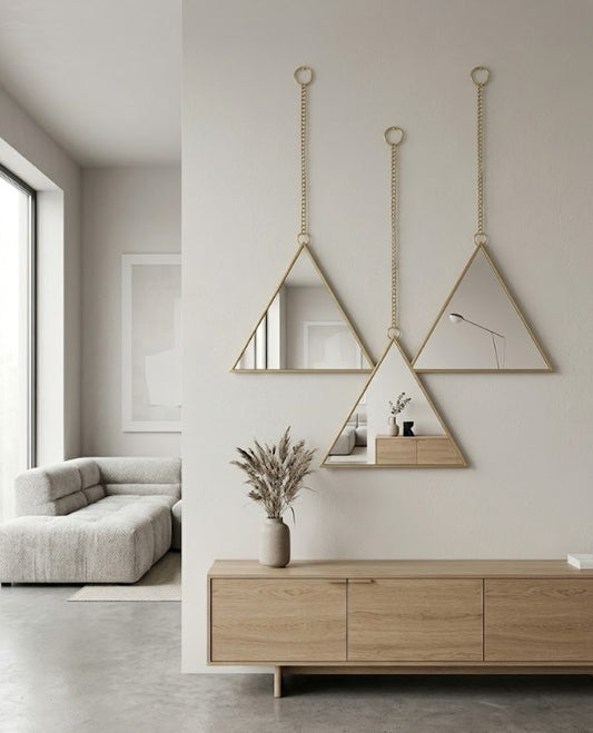 Set de 3 espejos triangulos
