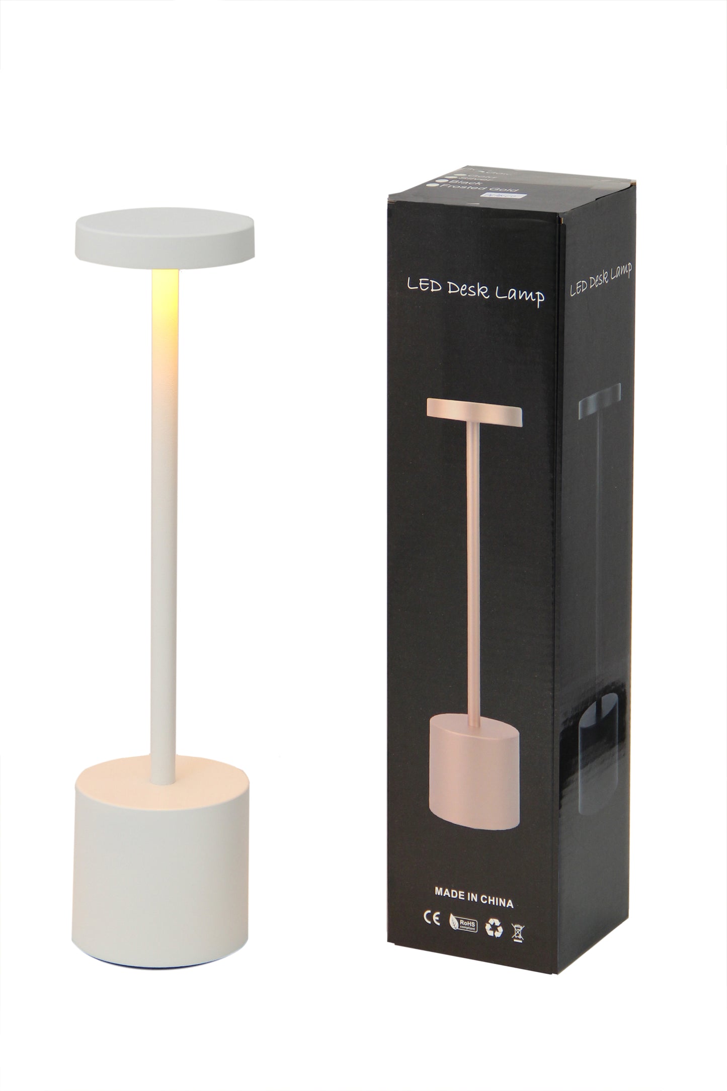 Lámpara de mesa al tacto. Recargable usb. 3 Tonos de luz