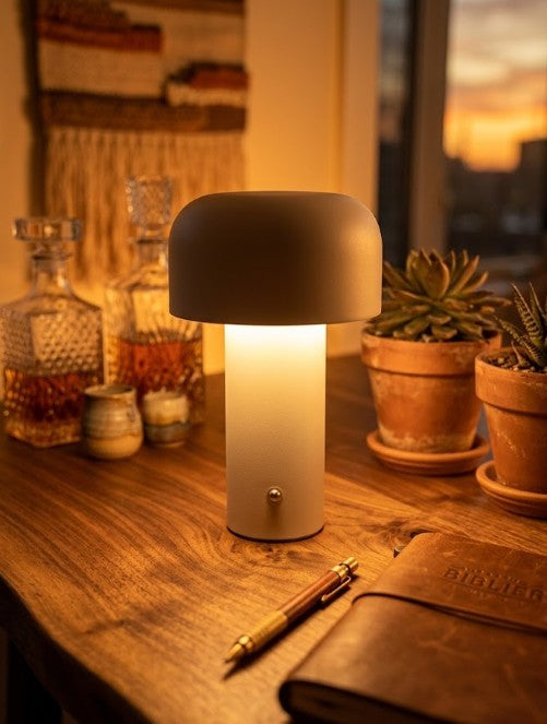 Lámpara de mesa al tacto. Recargable usb. 3 Tonos de luz