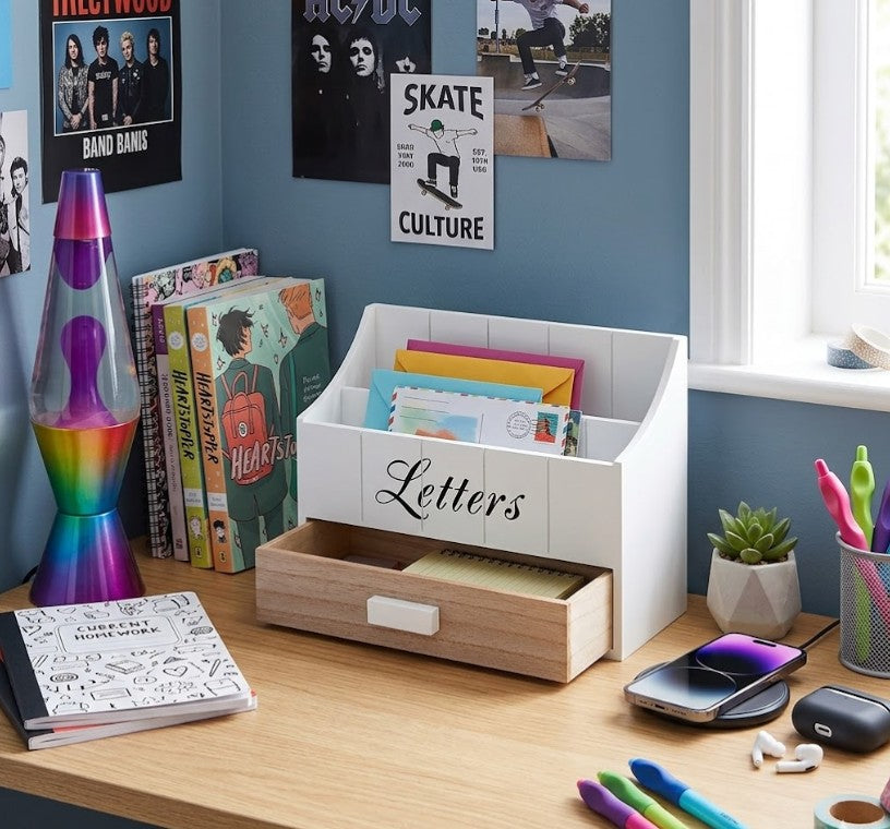 Organizador de cartas en madera