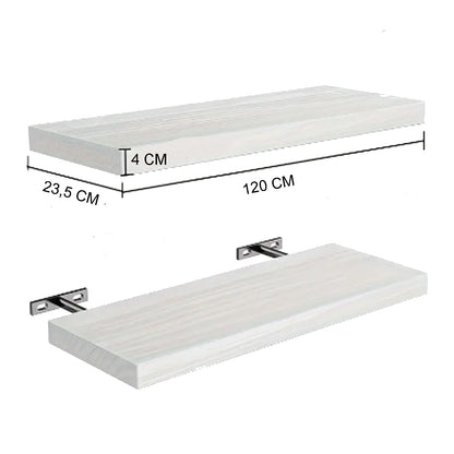 Repisa flotante de madera 120x23x4 cm