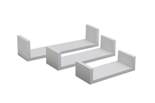 Set De 3 repisas de madera 42x10 - 34x10 - 26x10 cm