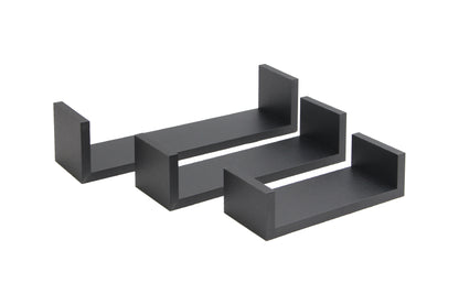 Set De 3 repisas de madera 42x10 - 34x10 - 26x10 cm