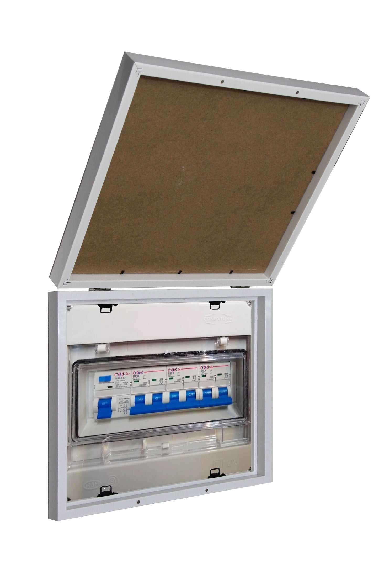 Marco múltiple 37x31 con bisagra cubre tablero eléctrico