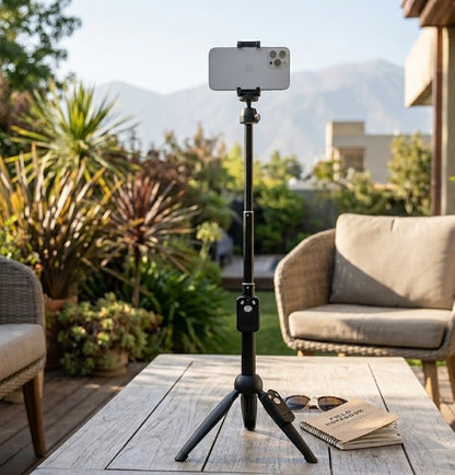 Trípode extensible hasta 80 cm para celular con control remoto
