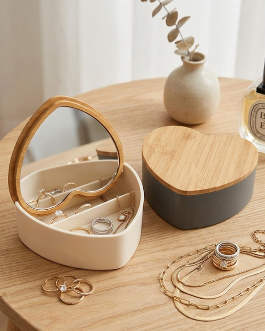 Alhajero corazón con espejo