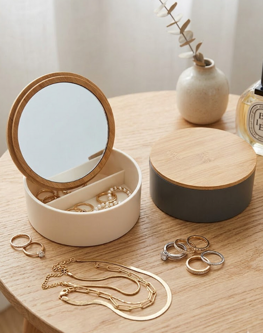 Alhajero circular con espejo