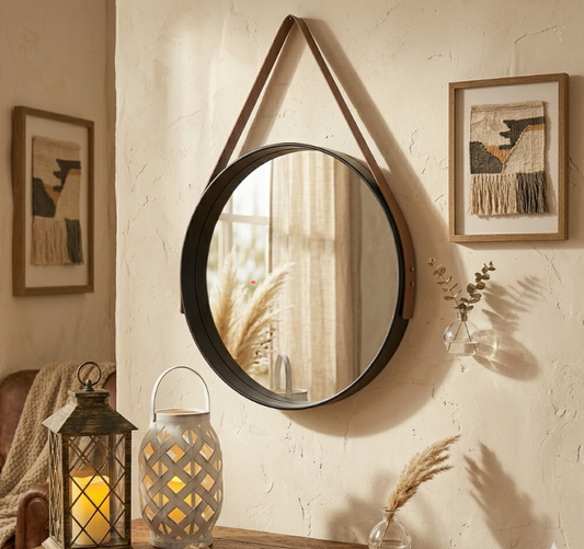 Espejo plástico con correa 40 cm.