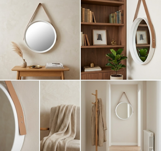 Espejo plástico con correa 40 cm.